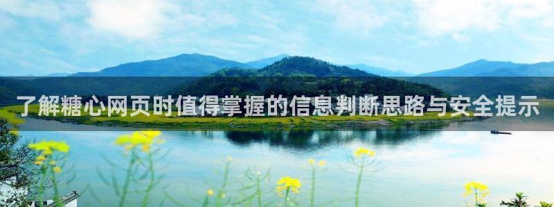 糖心精品:了解糖心网页时值得掌握的信息判断思路与安全提示