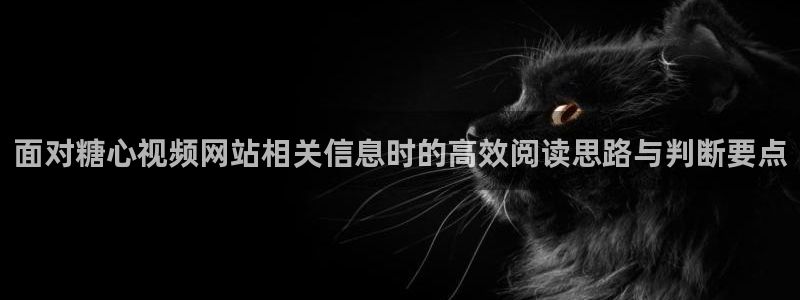 糖心vlogapp下载:面对糖心视频网站相关信息时的高效阅读思路与判断要点